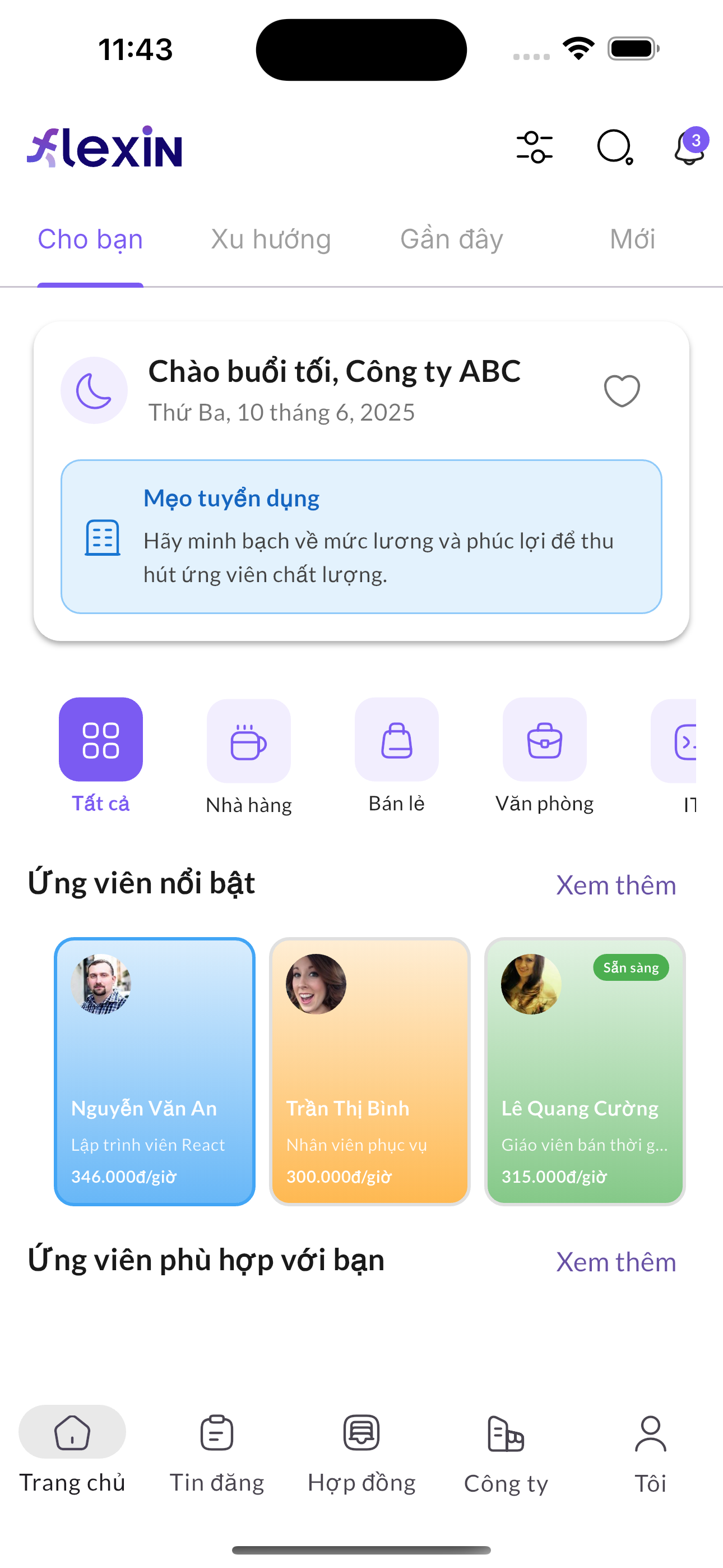 Ảnh chụp màn hình ứng dụng Flexin