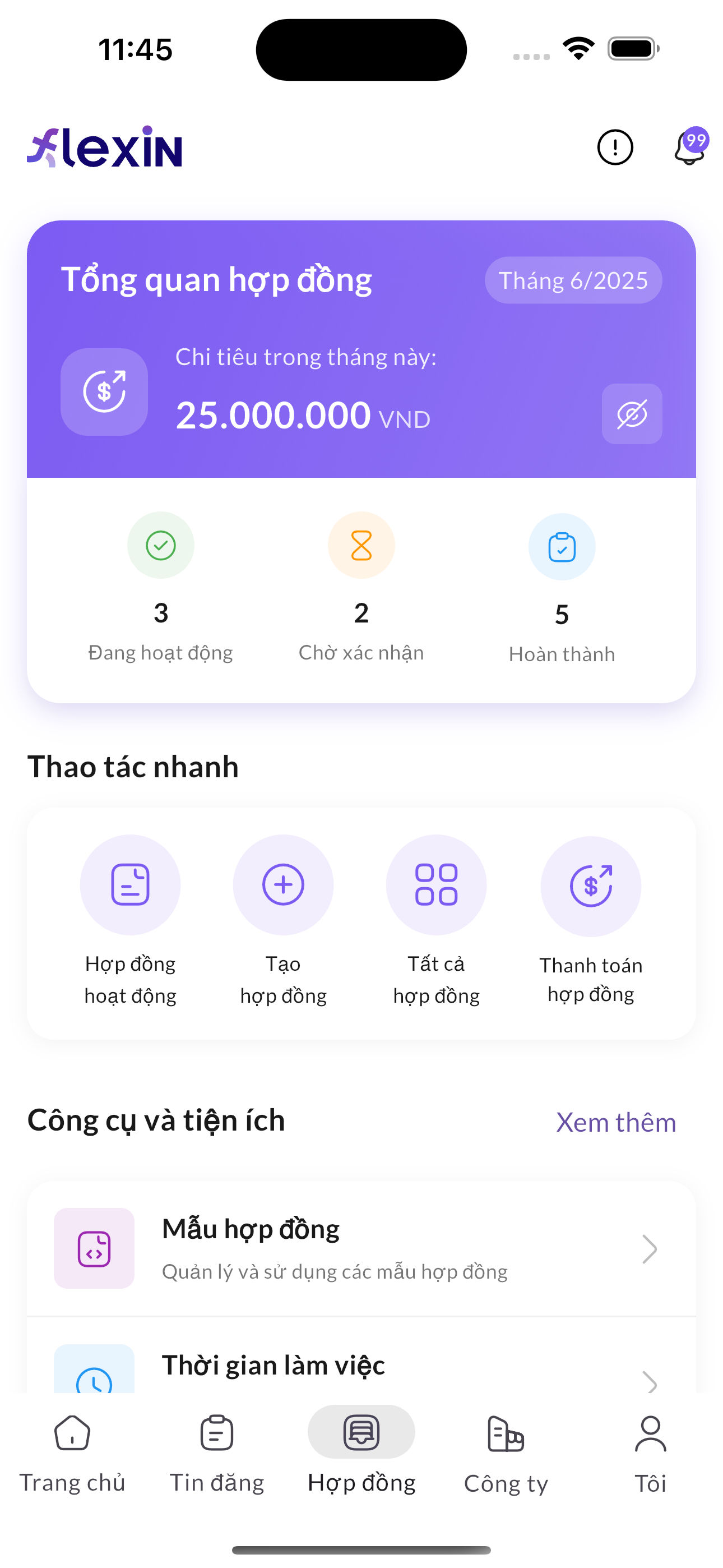 Ảnh chụp màn hình ứng dụng Flexin